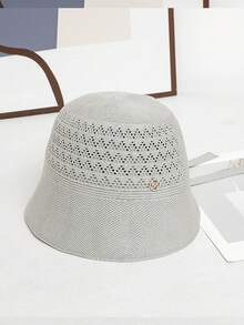 1pc Women's Straw Hat, Polyester Bohemian Style Fashion Outdoor Straw Hat, Suitable For Daily Outdoor Use - Multicolor - View 4