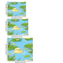 1pc Soft Lavender Tulip Sky Dream Pattern, Warm Family Atmosphere, Diatomite, Non-Slip, Suitable For Washing Machine Cover Pad, Dryer Cover Pad, Coffee Machine Pad, Kitchen Countertop Pad, Multi-Purpose Household Mat - Ducklings Swimming Among the Lotus Leaves - View 11