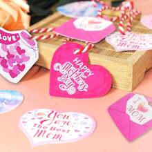 60 thẻ treo hình trái tim kèm dây, quà tặng tuyệt vời nhất dành cho mẹ nhân Ngày của Mẹ. - Ngày của Mẹ - Xem 7