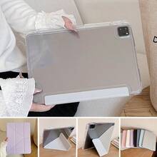 適用於 Matepad SE 11 吋平板保護殼，Matepad 保護殼，高透明壓克力背板，時尚智能 Y 型折疊支架保護殼，高品質 PU 皮革，附自動睡眠/喚醒保護功能，Matepad 保護殼，適用於 Redmi Pad2 11 吋 2025/ PadSE 11 吋 2023 平板保護殼，A16 保護殼，適用於 iPad 10 代平板保護殼 - 多折 - 查看 4