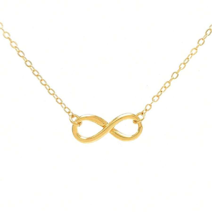 Collar Signo de Infinito - Chapa de Oro Calidad Premium - Cadena de 45cm - ,42548496 - Multicolor - Ver 1