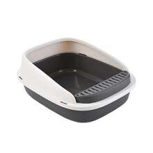 Extra Large Semi-Enclosed Cat Litter Box With Raised Sides – Anti-Splash, Odor Control Pet Toilet With Free Litter Scoop - M - View 5