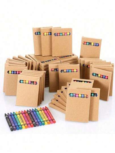 6-Pack Large Capacity Crayon Set - 6 Colors, Suitable For Classroom Rewards, Student Art Supplies, Party Favors, Also Suitable For Classroom, Family Birthday, School Teacher Party Gifts