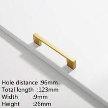 1个简约黑色拉丝镀金铝合金家具柜门/抽屉把手，玻璃柜门拉手，家居五金配件 - 彩色 - 查看 25