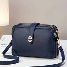 Women Crossbody Bag Fashion Phone Wallet Ladies Multi Pocket Shoulder Handbag - màu nâu - Xem 9