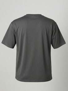 GRDR Men's Fashionable Printed Short Sleeve T-Shirt, Suitable For Daily Commute And Work Outfit - Dark Grey - View 3