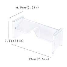 2pcs Stackable Glasses Storage Rack Office Desktop Glasses Display Rack (Transparent) - 2PCS - View 2