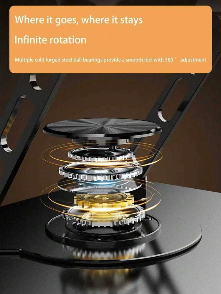 1 Giá đỡ laptop cỡ lớn tiện dụng - Xoay 360°, Giá đỡ laptop để bàn bằng thép carbon có thể điều chỉnh, Tương thích với laptop từ 10-17.3 inch, Lý tưởng cho gia đình và văn phòng - Xem 4