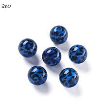 新款豹纹亚克力散珠心形星形透明直孔DIY手机链串珠材料 - 彩色 - 查看 24