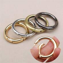 5/10/20pcs Metal Spring Snap Hooks, One-Click Open/Close Anti-Lost Key Chain, Outdoor Camping Backpack Hanging Accessories, Wear-Resistant Rust-Proof Metallic Quick Clips - Multicolor - View 13