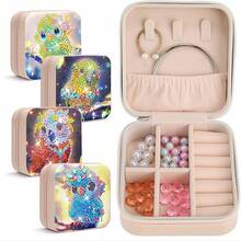 1pc Diamond Painting Kit With Zipper Jewelry Box, Mandala Flower Pattern, Non-Woven Fabric Material, Diamond Mosaic Cosmetic Box, Large Capacity, Suitable For Women's Holiday Gifts, Carnival Presents - View 13