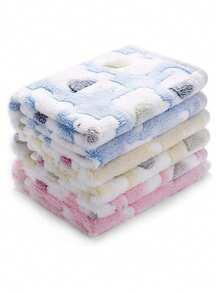 3pcs Pet Blanket, Super Soft & Fluffy High-Quality Cute Elephant Pattern Pet Blanket, Flannel Dog/Cat Mat Pad - Mixed 3 Colors, Size M (52x76cm) - View 10