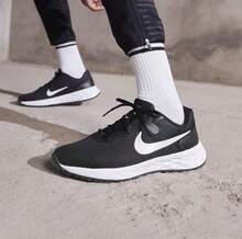 Giày chạy bộ trẻ em Nike REVOLUTION 6 Mesh Low-Top, màu đen và trắng. - Đen và trắng - Xem 3