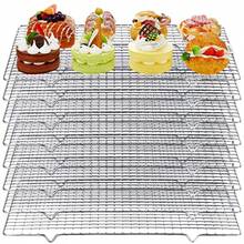 meekoo 8 estantes de refrigeración para hornear galletas de 16 x 10 pulgadas rejilla antiadherente para hornear y enfriar para cocinar asar asar asar asar secar horno y lavaplatos - como en la foto - Ver 8