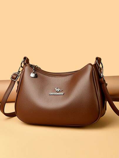 Túi đeo vai bằng da mềm mại, túi xách nữ công sở, thiết kế đơn giản, thời trang thành thị, mẫu mới năm 2026 dành cho các bà mẹ trung niên.