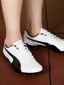 PUMA彪馬 EvoSPEED Prep Sprint 2 低筒 跑步鞋 男女同款 黑白 - 黑與白 - 查看 1