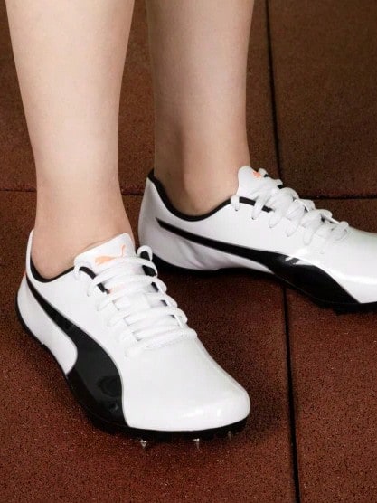 PUMA彪馬 EvoSPEED Prep Sprint 2 低筒 跑步鞋 男女同款 黑白 - 黑與白 - 查看 1