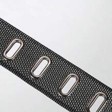 1条休闲尼龙帆布腰带，经久耐用，四季皆宜，多功能军用风格腰带 - 藏青色 - 查看 3