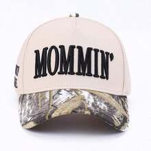 Mommin Trucker Hat Women Embroidered Mom Baseball Cap Adjustable Canvas Vintage Hat Casual Wear - Ngụy trang - Xem 11