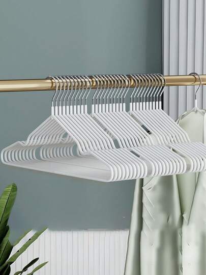 20pcs Reinforced Metal Clothes Hangers, Coated Anti-Slip Iron Drying Racks, Standard Adult Sized Hangers, Suitable For Home Closets, Outdoor Drying, And Student Dorms