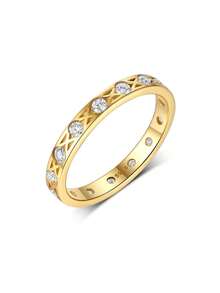 1pc S925 Sterling Silver 0.42CT Moissanite Women's Wedding Ring, Engagement Ring, Daily Wear, Holiday Gift - Multicolor - View 5