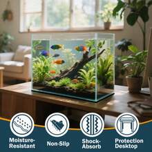 1pc Aquarium Mat, Fish Tank Shock-Absorbing Pad, Compressible Neoprene Rubber Mat, Heavy-Duty Aquarium Tank Bottom Pad, Non-Slip, Easy To Cut, Highly Stable - Style A - View 2