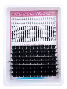300D/200D/160D/120D/100D80D/60D DIY Lash Clusters Long 6-20mm Lash Spikes Lower Eyelashes 280pcs/264pcs/248pcs/232pcs/216pcs Eyelash Clusters Volume Individual Lashes DIY Spiky Lash Extension Manga Cluster Eyelash Extensions Mink Strips Lashes Thick - D - View 17