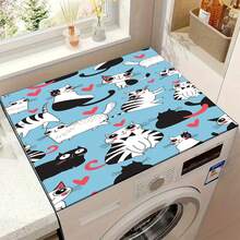 1片可爱猫咪图案硅胶垫，营造温馨家庭氛围，防滑，适用于洗衣机罩、烘干机罩、咖啡机垫、厨房台面垫，多功能家用垫 - 溫柔的家務詩 - 查看 13