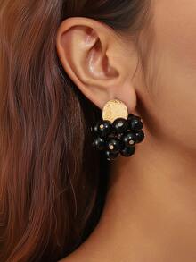 一对法式复古多珠优雅奢华耳环，高端珠宝配饰 - 耳環 - 查看 2