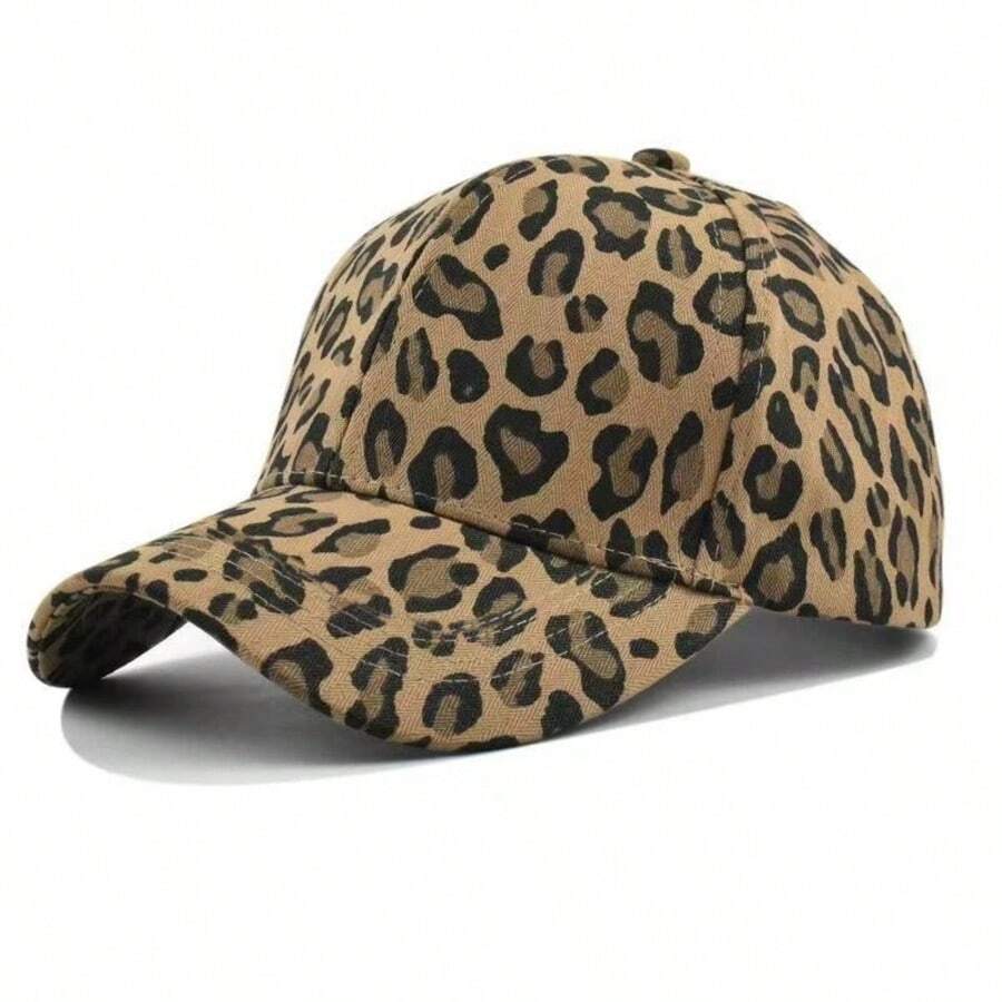 Nuovo cappellino da baseball alla moda con stampa leopardata, copricapo casual da festa, cappello da sole con protezione UV, adatto per uomo e donna, pesca, feste di compleanno, golf, decorazione retrò di campagna, estate, spiaggia, vacanze, festival, viaggi - Multicolore - Visualizzare 1