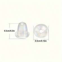 硅胶耳塞、透明塑料硅胶耳帽、耳环后塞、防丢耳夹、耳塞套 - 透明 - 查看 5