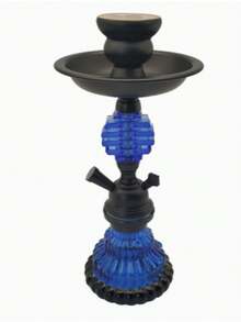 Modern Acrylic Hookah Set With Blue Hose, Complete Shisha Kit For Home & Party - one-size - View 7