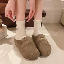 2026新款厚底穆勒凉鞋，专为娇小女性设计，春季新款，时尚百搭。 - 羚羊棕色 - 查看 1