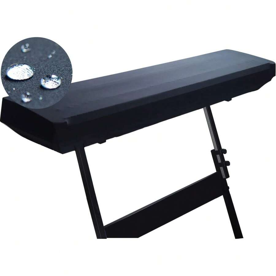 Funda protectora para teclado - Se ajusta a la mayoría de los teclados electrónicos/digitales de 76/88 teclas, funda protectora elástica con cordón de bloqueo, lavable a máquina, funda para teclado de piano, funda para piano - Negro - Ver 1