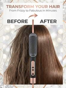 SOKANY Gentle Hair Straightening Brush - Gently Cares For Hair, Easily Creates Smooth, Straight Hair. Designed For Women, Can Create Wavy Hairstyles, An Essential Valentine's Day Gift For Your Girlfriend. - UK Plug(220-240V) - View 12