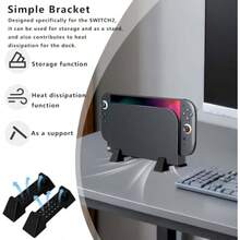 For Switch 2 Cooling Stand Desktop Cooling Bracket with Heat Dissipation Storage Display Rack Host Base Bracket Stand Place Stability Anti-Slip Optimized Heat Dissipation Hollow Design Strong Heat A - A - Ver 5