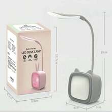 Cartoon Animal Design LED Night Light For Kids' Room, Rechargeable Table Lamp, Eye Protection Study Lamp, Bedroom Night Light, Student Reading Lamp - white light - View 9