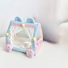 可爱仓鼠躲藏床 | 柔软封闭式聚酯纤维宠物屋，温暖舒适的小型宠物窝 - 查看 15