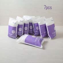 Set de 7 piezas de bragas desechables y transpirables a rayas para mujeres, empaquetadas individualmente, adecuadas para viajes y embarazo - Blanco - Ver 6