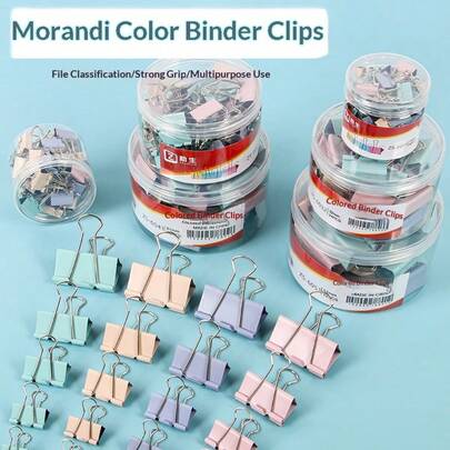 Morandi-Farbige Metallklammern, Büroklammern für Dokumente, nützliches Büromaterial, praktische Geschenke für Feiertage, Geburtstage, elegante Handwerkskunst, Haushaltsgegenstände