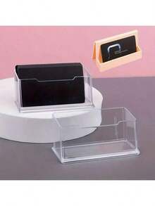 1 hộp đựng danh thiếp bằng nhựa trong suốt - Làm từ chất liệu PC - Dùng để trưng bày và sắp xếp danh thiếp trên bàn làm việc văn phòng. - trong suốt - Xem 3