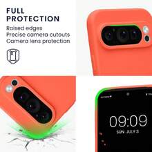 Compatible Case For Pixel 9 Pro - With Raised Edges - Wireless Charging Compatible - Matte Glossy Coral, 42500041 - 酒紅色 - 查看 5