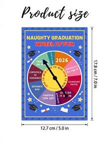 Custom Graduation Spin Wheel, Personalized Text Party Game, Customizable Graduation Entertainment, Graduation Gift For Family & Friends, Graduation Party & Gathering Supply - Style 1 - View 2