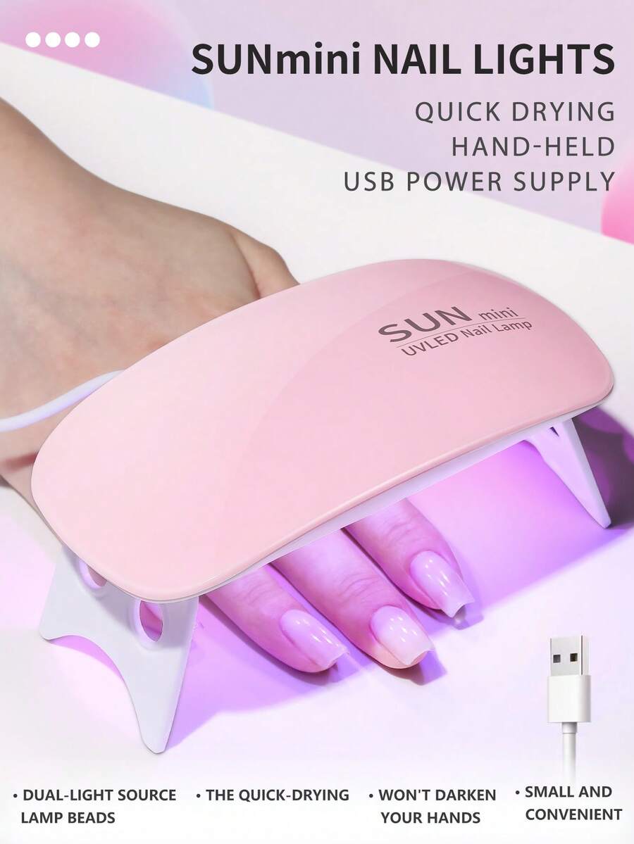 XEIJAYI 6W Mini Mouse Nail Lamp Nail Dryer Machine UV/LED Lamp Portable Micro USB Charging Cable Home Use Drying Lamp For Ge