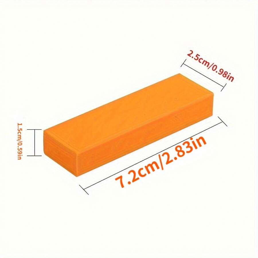 NEW 1Pc Limescale & Rust Remover Eraser High-Quality Rubber Cleaner For Bathroom Glass, Kitchen Pots,  Household Cleaning Tool - Orange - View 1