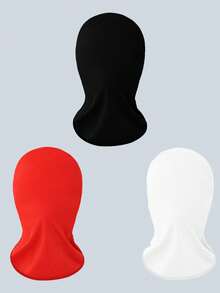 1顶男士透气全脸拉瓦帽（未打孔），男女通用趣味连帽帽，派对角色扮演恶作剧冰丝头饰 - 多色 - 查看 10