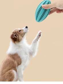 1pc Natural Rubber Interactive Pet Toy Ball, Can Dispense Treats, Suitable For Dogs To Chew And Play, Durable And Elastic - Multicolor - View 6