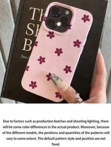 1pc Heart & Flower Pattern Litchi Texture Shockproof TPU Phone Case, Suitable As Holiday Gift For Men And Women, Compatible With Apple XS/XS Max/XR/11/12/13/14/15/16/17 Pro/Pro Max/14/15/16/17 Plus - Multicolor - View 5