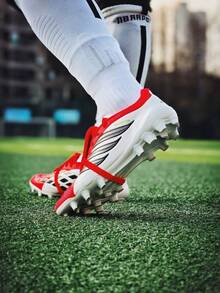 Adidas PREDATOR LEAGUE Mid-Range FT Tongue AG (Gum Short Spikes) Soccer Boots, Unisex - Red, White and Black - View 2