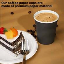 20/40pcs Macaron Brown Baking Cups, Large Capacity Thick Oil-Proof Heat-Resistant Cake Liners, High-Quality Dessert Cups For Home Baking, Party, Wedding, Graduation And Other Gatherings, Durable And Deformation-Resistant - Black - View 9